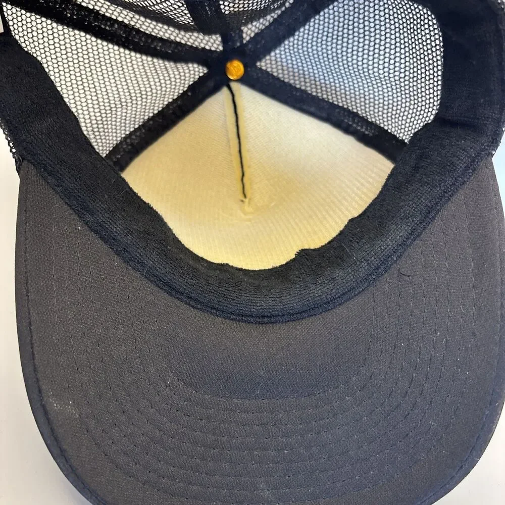 Otto #SD Hashtag San Diego Trucker Hat Black Gold Glitter Mesh Snapback Cap